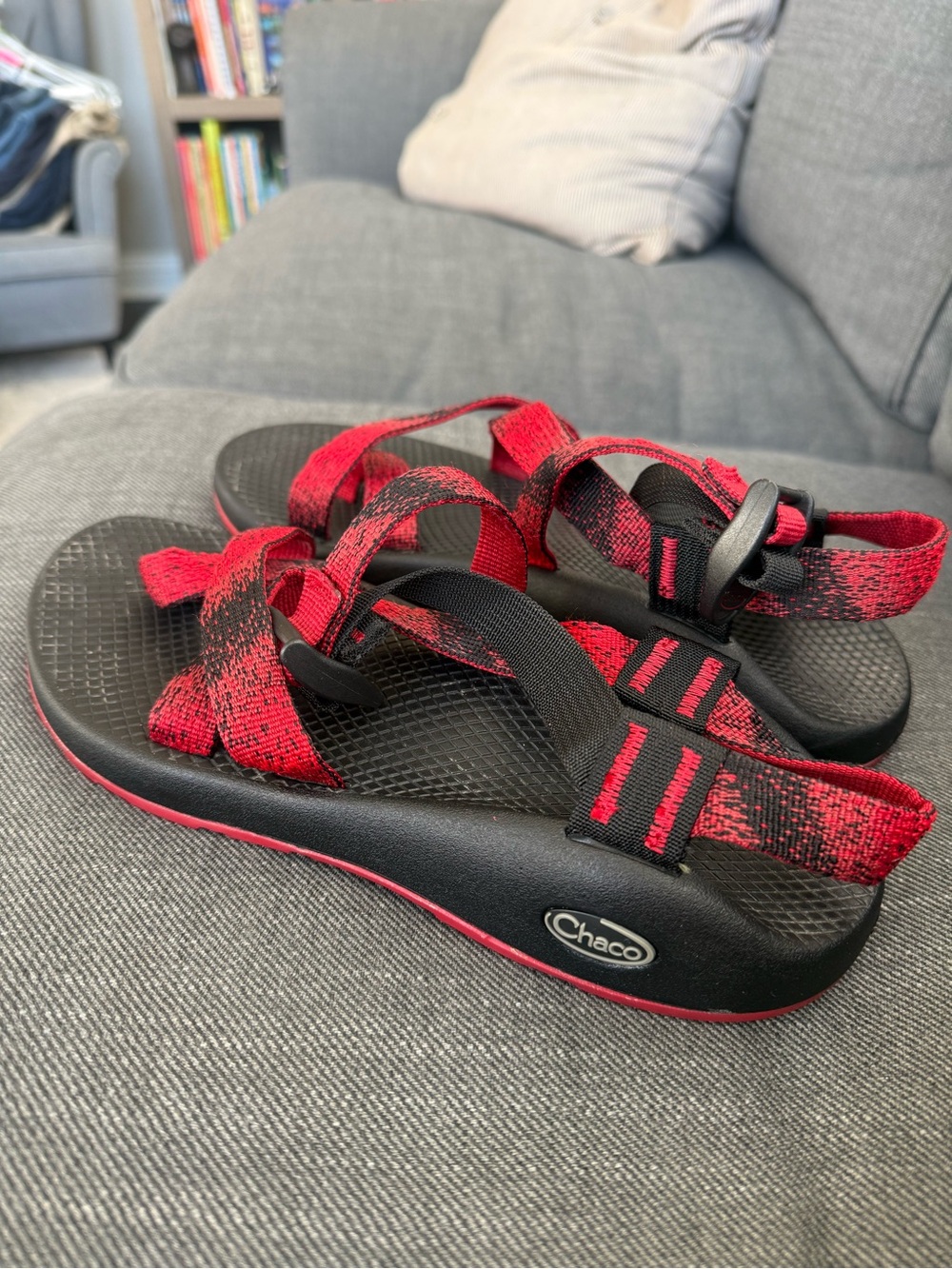Chaco Red & Black Sport Sandals women’s 9